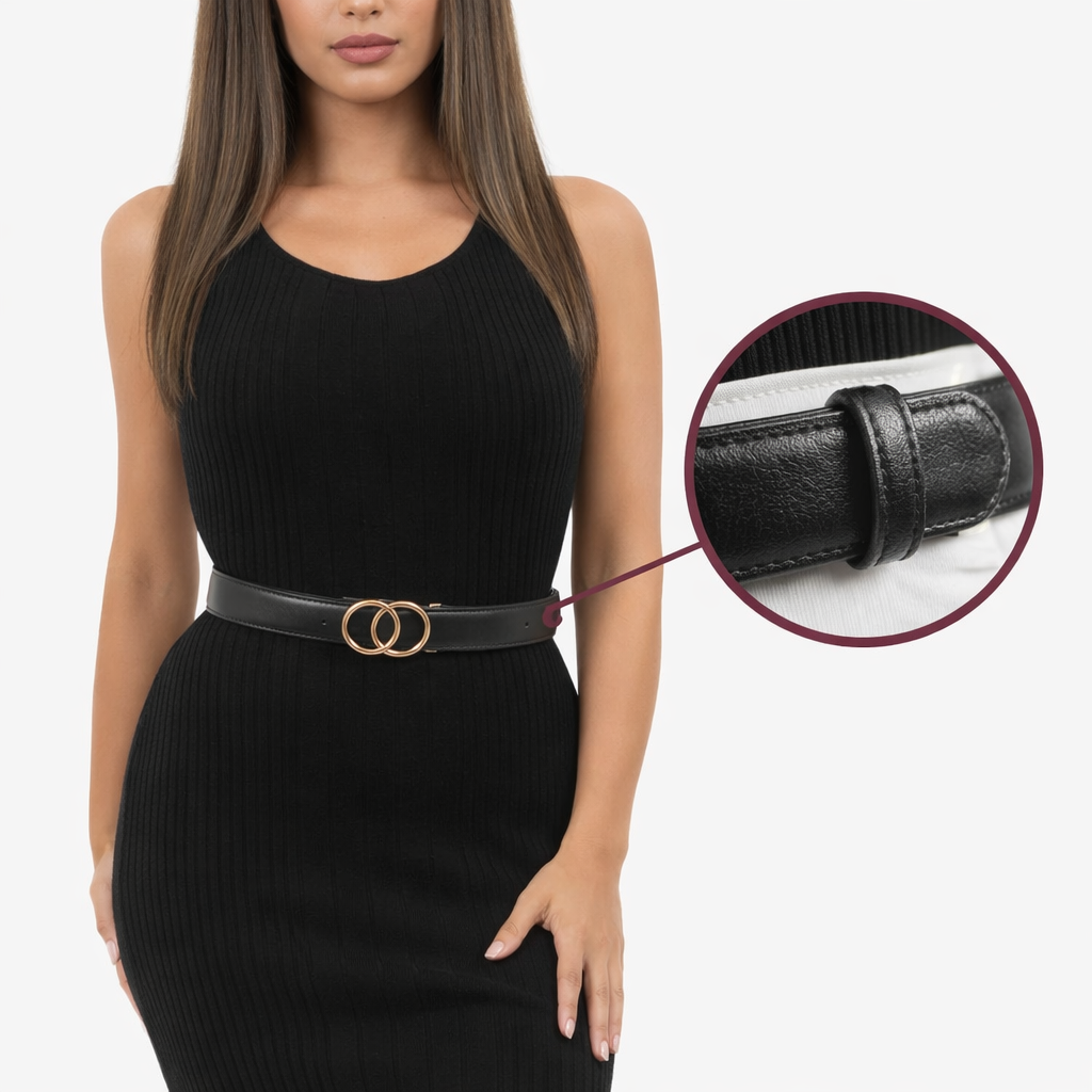 Ceinture moderne- Zwart silver