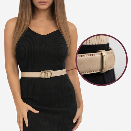 Ceinture moderne - Beige silver