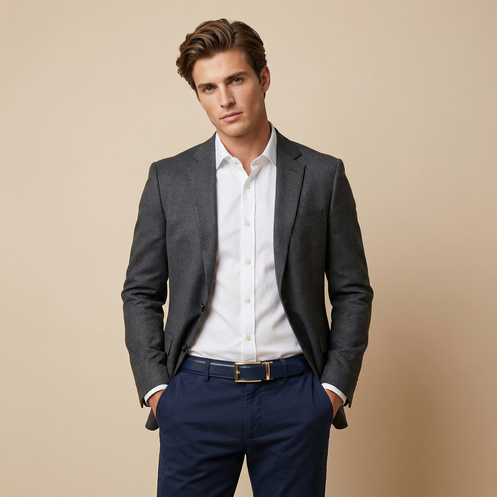 model belt 1  for men blue gold