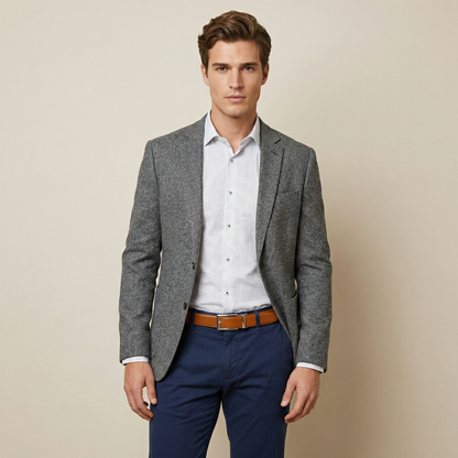 ceinture modèle 1 pour homme cognac argent