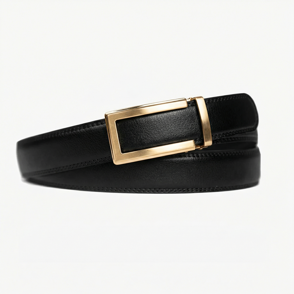 ceinture modèle 2 pour homme noir or