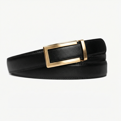 ceinture modèle 2 pour homme noir or