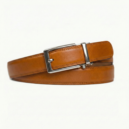 ceinture modèle 1 pour homme cognac argent