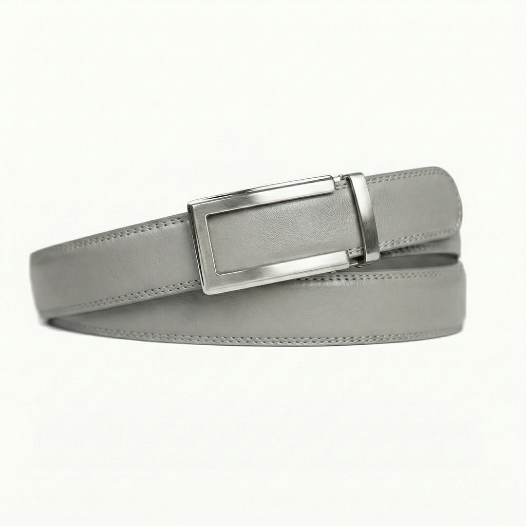 ceinture modèle 2 pour homme, grise et argentée