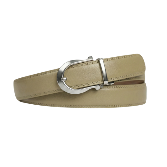 classic belt -gold khaki