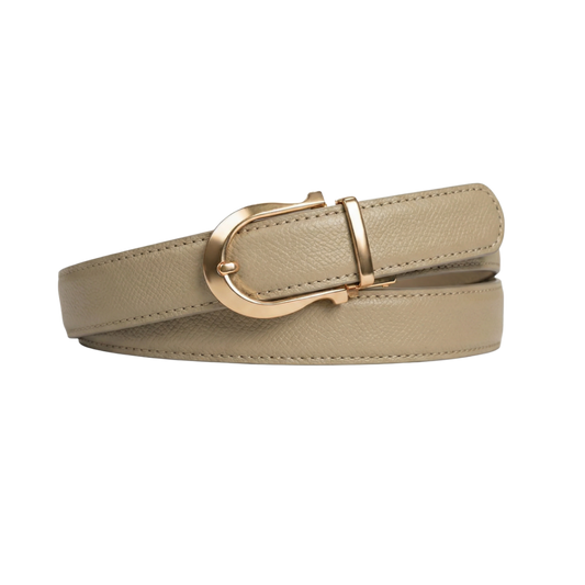 classic belt -gold khaki