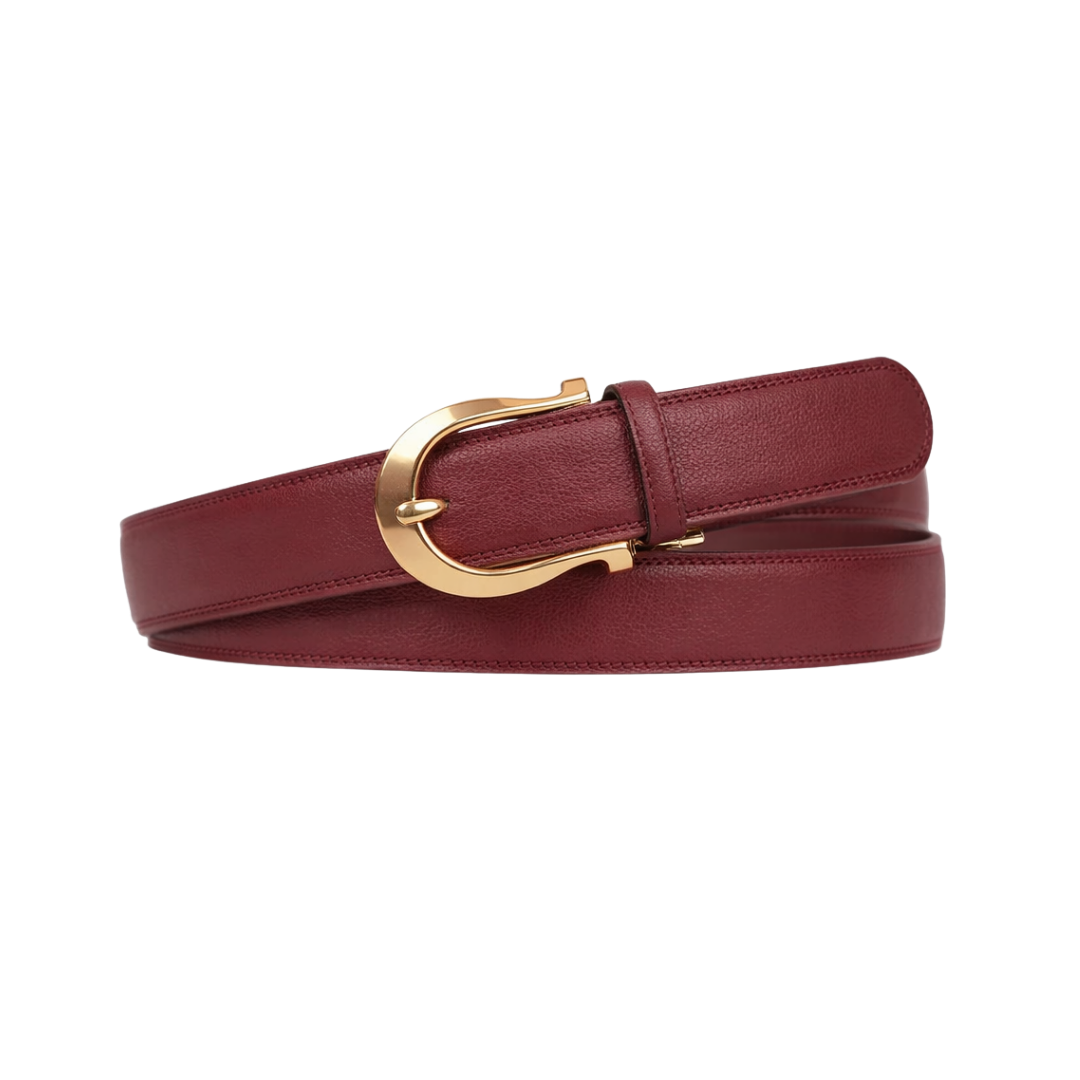 Boucle ardillon automatique classique - Bordeaux argent