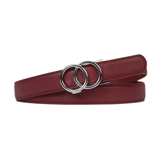 Ceinture moderne - Bordeaux silver