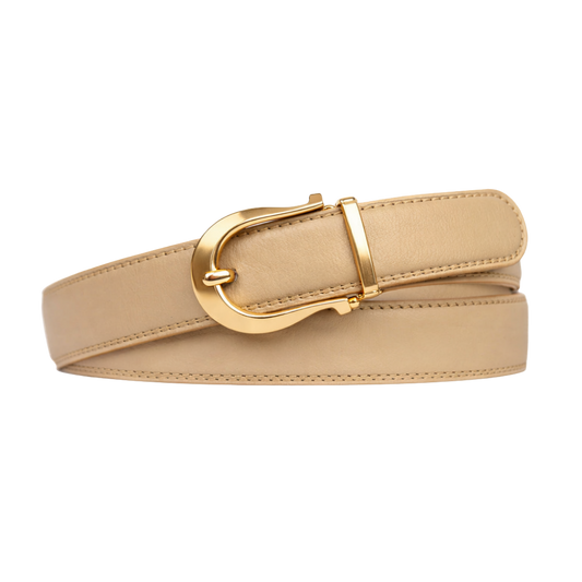 Boucle ardillon automatique classique - Beige