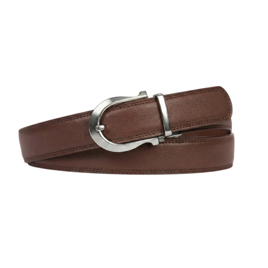 Boucle ardillon automatique classique - Bruin argent