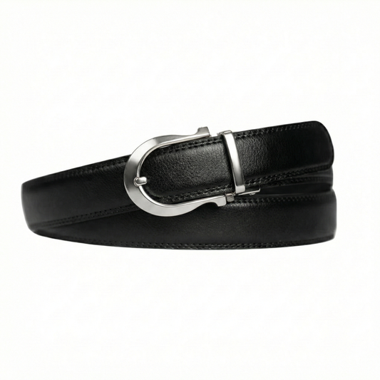 Boucle ardillon automatique classique- Zwart  Argent